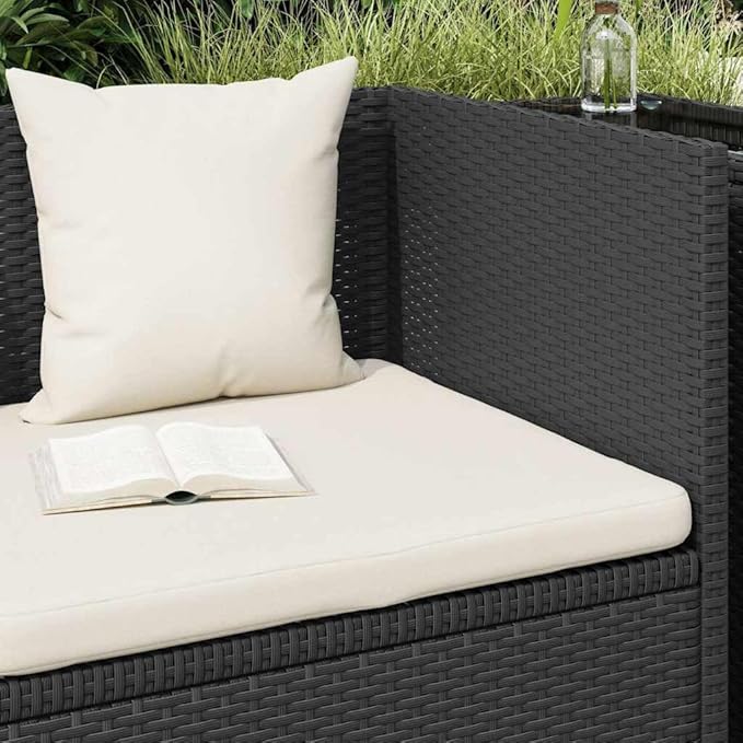 Poly Rattan Sunbed with Cushions - Photo 4