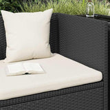 Poly Rattan Sunbed with Cushions - Photo 4