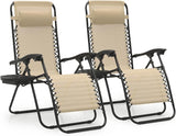 MoNiBloom Zero Gravity Chairs Set of 2 Outdoor Folding Patio Lounge Chairs for Outside Reclining Lawn Chairs Recliner - Photo 1