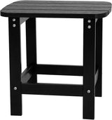 Flash Furniture Winston Set of 2 Rocking Chairs with Side Table - Black Poly Resin - Weather Resistant - Photo 8
