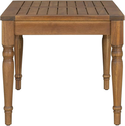 Christopher Knight Home Lama Rectangular Outdoor Coffee Table, Slat Panel Side Table, Acacia Wood Side Desk for Backyard Balcony Garden, Weather Resistant Lightweight Patio Tea Table, Natural
