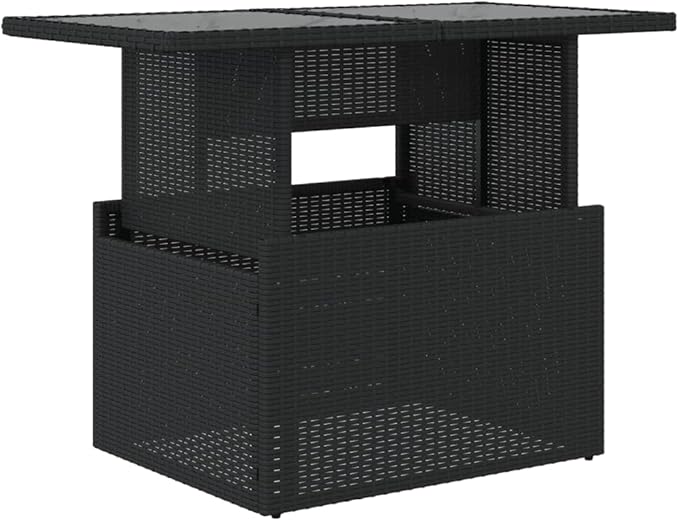 Garden Table with Tempered Glass Top and Adjustable Height - Photo 4
