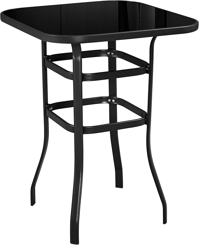 Yaheetech Patio Bar Table Tempered Glass - Photo 1