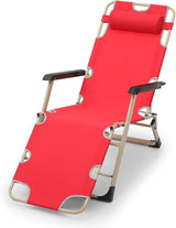 Athena Collection Zero Gravity Outdoor Lounge Chair with Headrest, 26" Width Reclining Pool Lounge Lawn Chairs Recliner - Photo 1