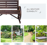 Yard Benches, Outdoor Garden Bench, Fir Wood Patio Park Bench - Photo 5