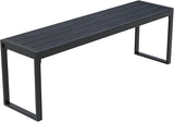 Outdoor Patio Backless Bench for 2-3 People, 53.2" All-Weather Long Metal Garden Bench Seat for Backyard, Porch, Lawn - Photo 7