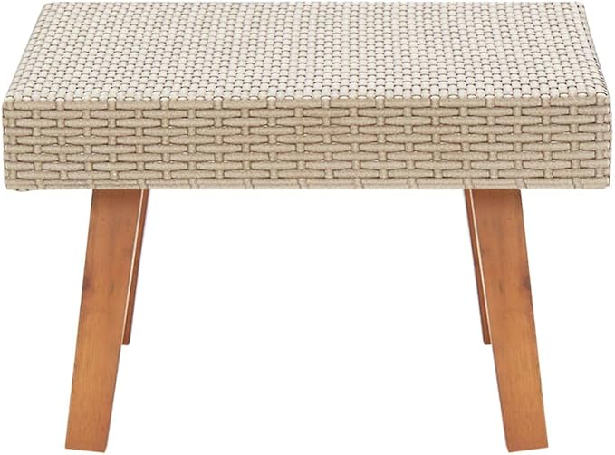 Classic, Simple, PracticalFashion, Trend, Garden Coffee Table Poly Rattan Outdoor Terrace Side Sofa,Patio Coffee Table Poly Rattan Beige