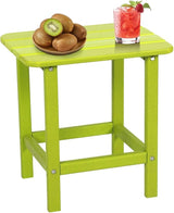 Aoodor 19'' Adirondack Side Table, Rectangular HDPE End Table, Weather Resistant and Easy Maintenance, Apple - Photo 4