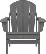 SERWALL Adirondack Chair Set of 8 for Patio Garden Outdoors Fire Pit- (Folding Gray) - Photo 8