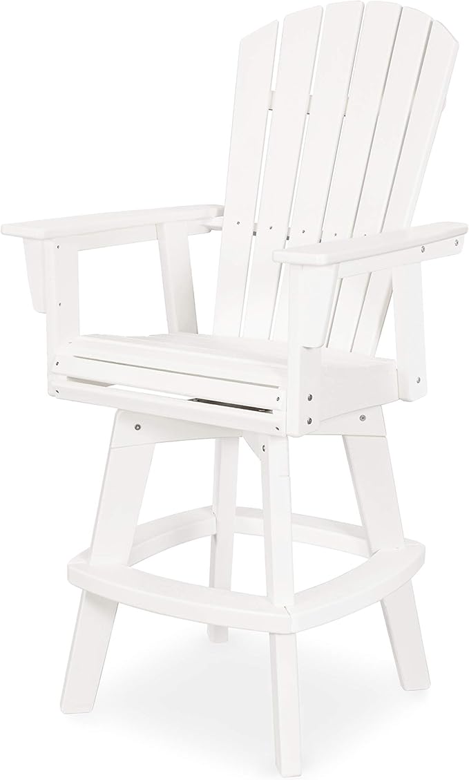 POLYWOOD® Nautical Bar Chair, White - Photo 1