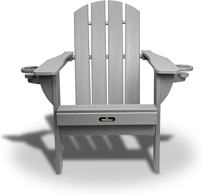 Folding Adirondack Chairs, Modern Plastic Adirondack Chair, All-Weather HDPE Fire Pit Chairs