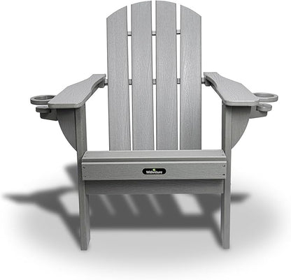 Folding Adirondack Chairs, Modern Plastic Adirondack Chair, All-Weather HDPE Fire Pit Chairs