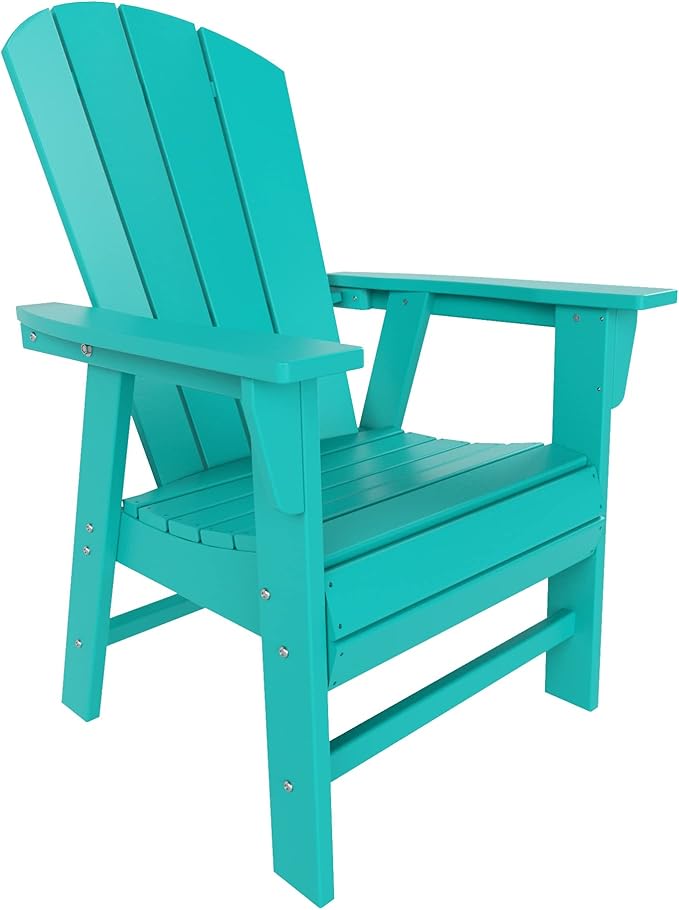 WO WESTIN OUTDOOR HDPE Laguna Adirondack Casual Patio Dining Chair,Turquoise