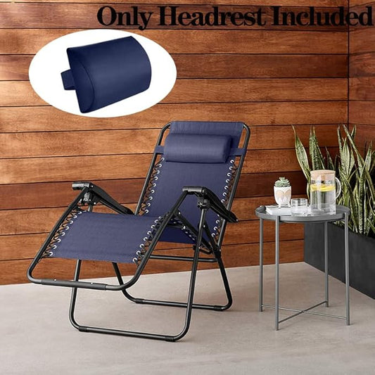 Ostlttyn Pillow - Soft Removable Padded Cushion Headrest with Elastic Band, Universal for Zero Gravity Chair, Lounger, Patio Recliner, Blue