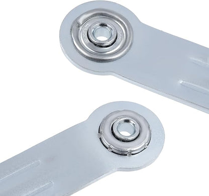 Glider Bearing Arm Bracket Replacement, 4Pcs Silver, 9.9 Inch Length & 7.5 Inch Hole Center, Hardware Rocker Parts for Patio Glider, Garden Bench, and Chair Repair