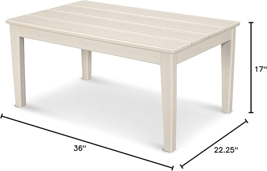 POLYWOOD® Newport 22" x 36" Coffee Table Sand