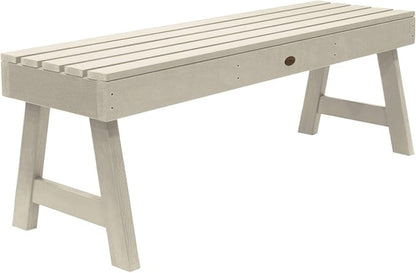 Highwood Weatherly Backless Bench, 4-Feet, Whitewash