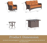 5 Piece Patio Furniture Set with Fire Pit Table - Photo 2