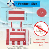 GORGECRAFT Beach Sling Chair Oxford Cloth with Pillow 44x17 Red and White Stripes Casual Lounge Lawn Chair Webbing - Photo 3