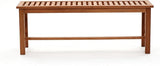 LuxenHome Wood Garden Bench, Solid Wooden Outdoor Dining Bench, 2 Person Patio Benches for Outdoors - Photo 6