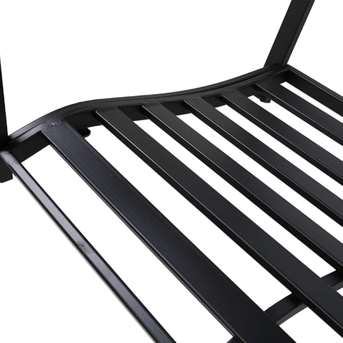 Double Metal Hanging Porch Patio Swing Chair Bench - Photo 8