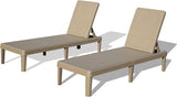 Domi Pool Lounge Chairs Set of 2, Outdoor Lounge Chairs with 6 Positions Backrest Adjustable - Photo 1