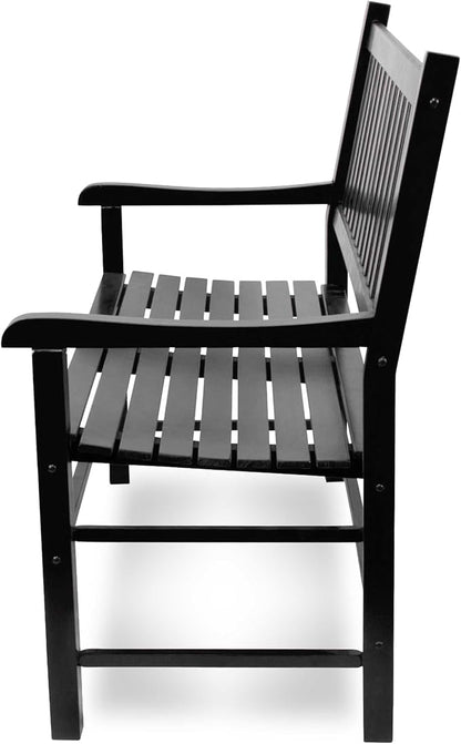 Shine Company Eden Outdoor Garden Bench – Black