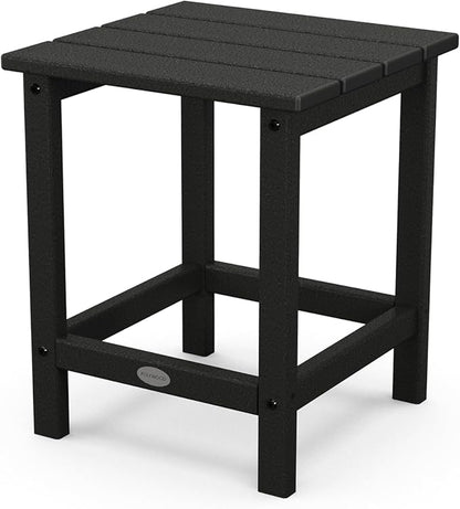 POLYWOOD Long Island 18" Side Table, Black