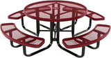 COATEDOUTDOORFURNITURE Heavy-Duty Portable Outdoor Kids Table with Umbrella Hole, Expanded Metal Kids Picnic Table - Photo 1