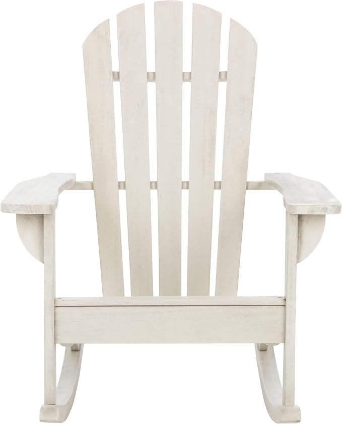 Safavieh Outdoor Brizio Classic White Adirondack Rocking Chair