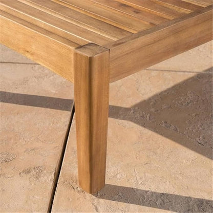Christopher Knight Home Perla Outdoor Acacia Wood Chaise Lounge, Teak Finish
