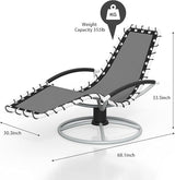 GAOMON 360° Rotating Patio Chaise Lounge Chair - Photo 2