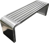 Outdoor Benches Weatherproof 304 Stainless Steel Metal Garden Benches Backless for Front Porch Patio Commercial - Photo 1