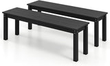 Moccha HDPE Outdoor Bench, 55" Patio Bench with Slatted Seat & 750 Lbs Capacity, Weatherproof Outside Seating Furniture - Photo 1