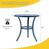 Outdoor Side Tables, Weather Resistant Iron Patio End Table - Photo 3