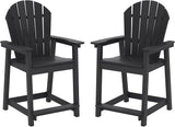 OTSUN Tall Adirondack Chairs Set of 2, HDPE Bar Height Outdoor Chairs, Adirondack Bar Stools for Patio Balcony & Porch - Photo 1