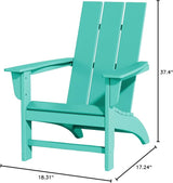 Poly Lumber Adirondack Chair, All-Weather Resistant Outdoor Patio Chairs, Look Like Wood - Photo 2
