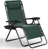 Nestl Zero Gravity Chairs 1 Pk, Portable Patio Lounge Outdoor with Pillows & Cup Holder Trays - Photo 1