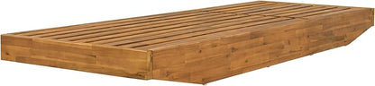 Christopher Knight Home Maril Acacia Wood Chaise Lounge Chair Outdoor, Adjustable Backrest Sun Lounger Recliner, Wooden Patio Sun Bathing Lounge Chair, Teak