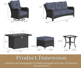 10 Piece Patio Furniture Set with Fire Pit Table - Photo 2