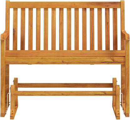(Fast Delivery) Patio Garden Bench Outdoor Benches - Perfect for The Front Porch,Patio,Deck,Balcony or Backyard Patio Swing Bench 43.3" Solid Acacia Wood