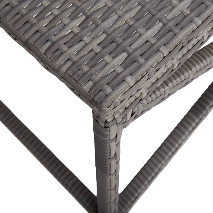 Patio Bench,Patio Storage BenchOutdoor Garden Bench, Easy to Assemble for Patio, Garden, Yard, Lawn,47.2" Poly Rattan Gray