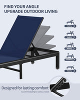 Aluminum Lounge Chairs Outdoor Chaise Furniture - Photo 6