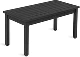 LUE BONA Outdoor Coffee Table Rectangle, HDPS Patio Coffee Tables for Outside - Photo 1