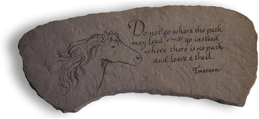 Kay Berry Do Not Go Where The Path May Lead Garden Bench, Horse Design