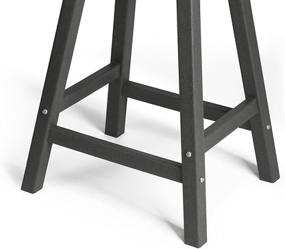 WestinTrends Malibu 24 Inch Outdoor Bar Stools, All Weather Resistant Poly Lumber Adirondack Counter Height Stools, Gray