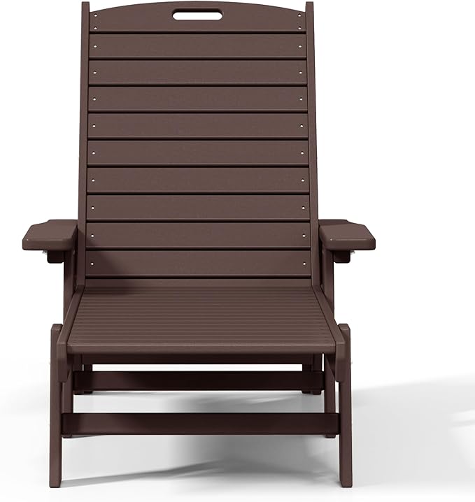 WestinTrends Malibu Poly Reclining Chaise Lounge Dark Brown - Photo 5