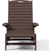 WestinTrends Malibu Poly Reclining Chaise Lounge Dark Brown - Photo 5