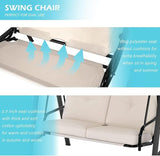 AECOJOY 2-Seat Outdoor Patio Swing Chair with Cover, Porch Swings Chairs for Adult - Photo 2