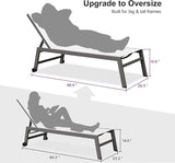 PURPLE LEAF Outdoor Chaise Lounge Set for 2 Oversized Pool Lounge Chairs with Easy-to-Move Wheels and Adjustable - Photo 2